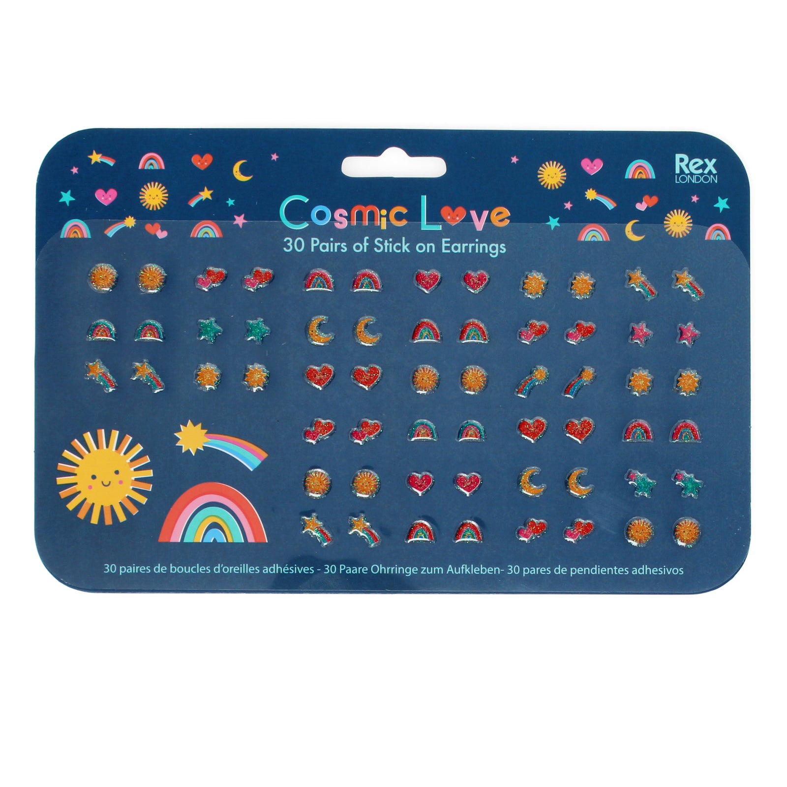 Stick On Earrings (30 Pairs) - Cosmic Love