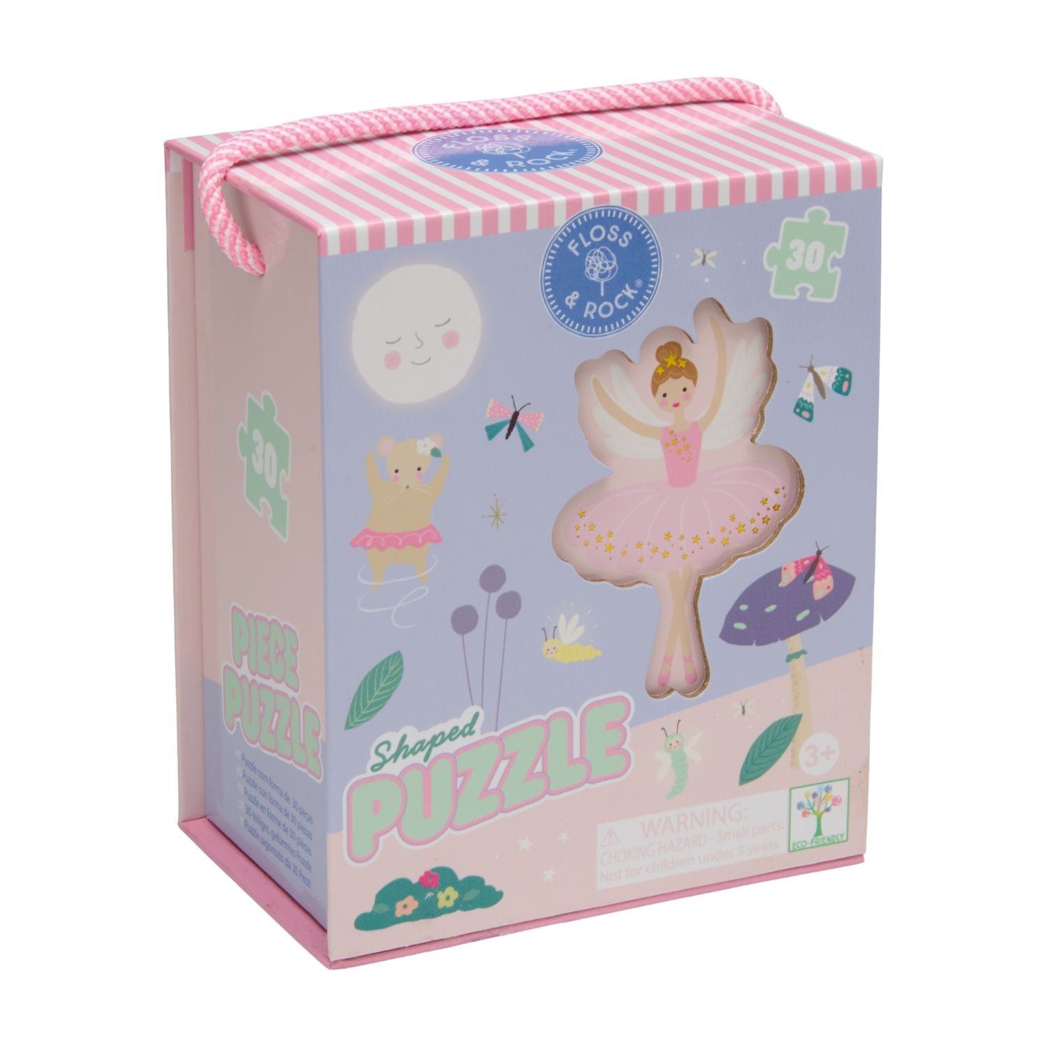 Step into a magical world with this enchanted 30-piece mini puzzle. Features shimmering foil details and chunky pieces for ages 3 plus. A sparkling fantasy challenge for little hands!