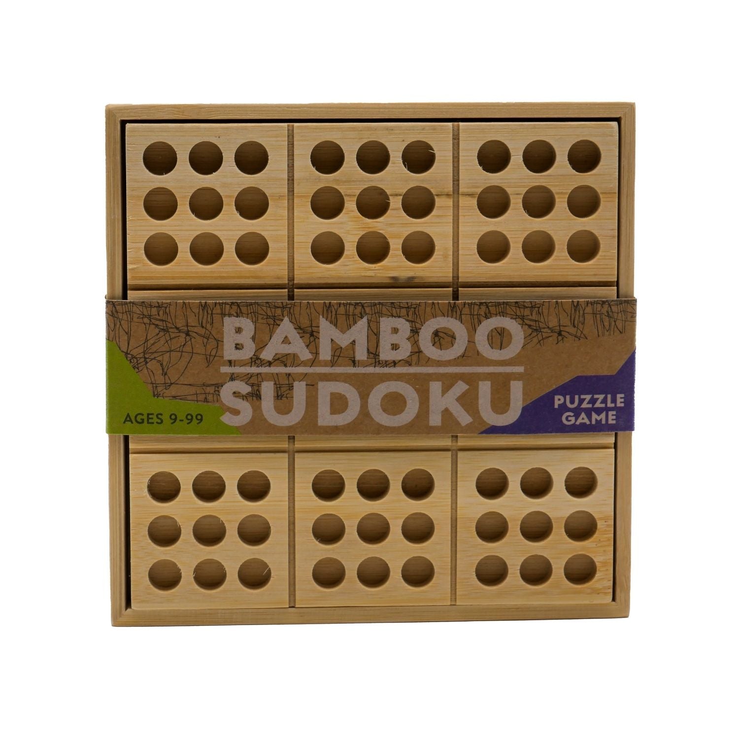 Bamboo Sudoku puzzle game to challenge your mind with this Sudoku set for ages eight plus. Made from eco-friendly materials, this logic game includes everything needed for hours of play.