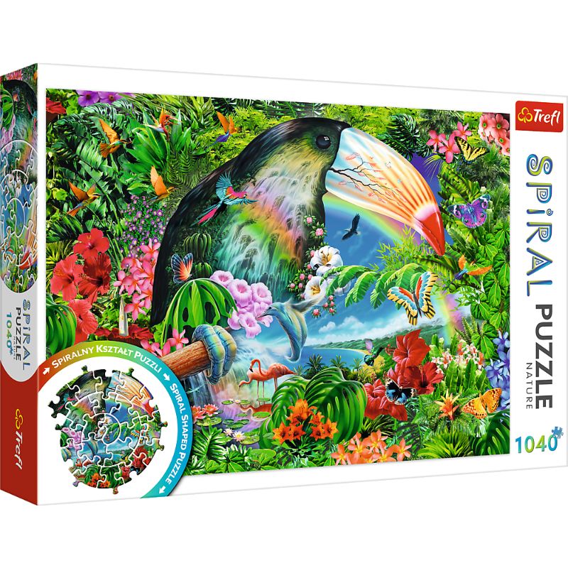 Trefl 1040 - Spiral Puzzle - Tropical Animals