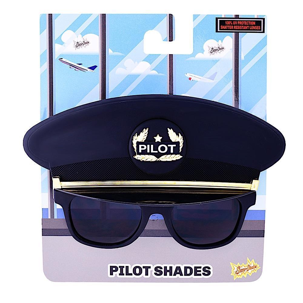 Big Characters Black Cap Pilot mask Sun-Staches