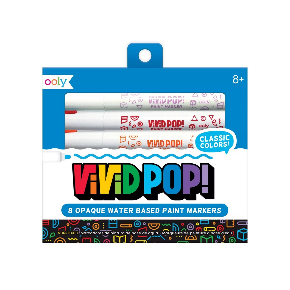 Vivid Pop! Water Based Paint Markers - Set of 8