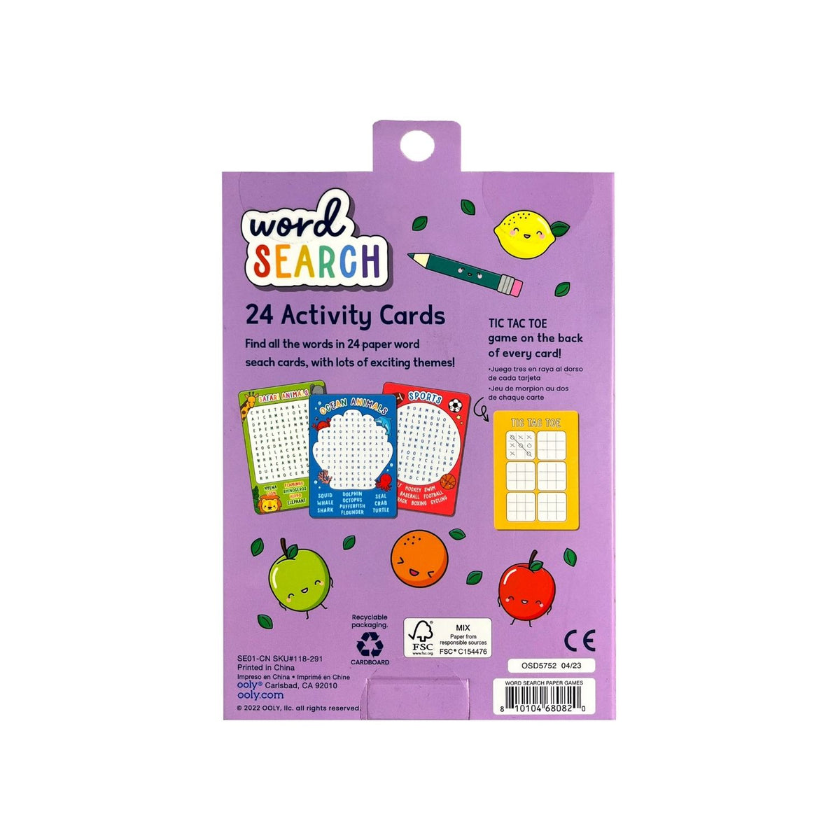 Word Search Activity Cards