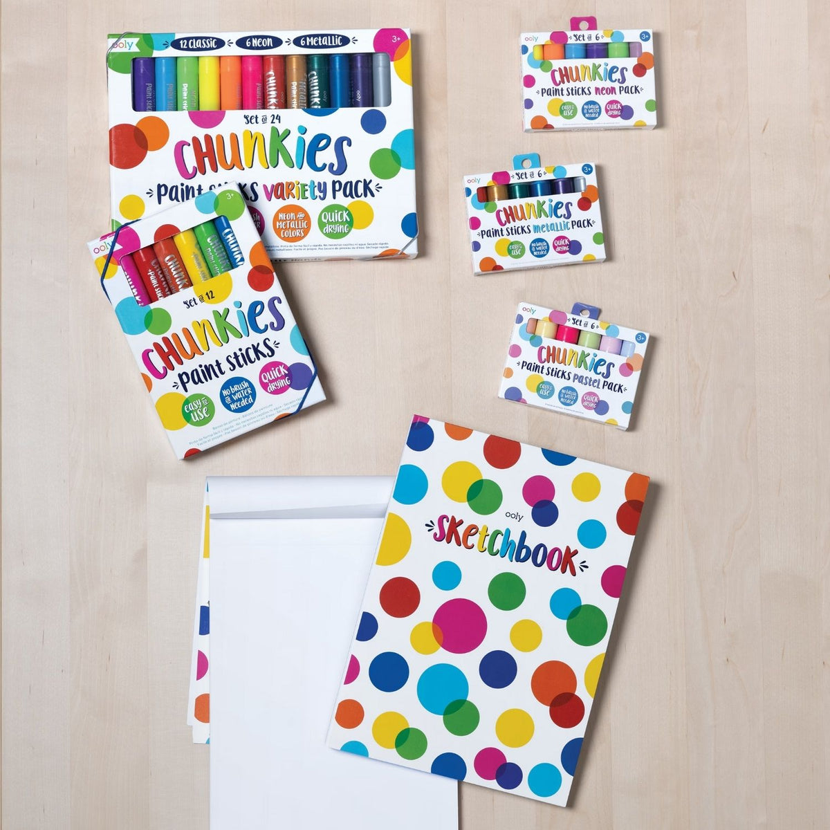 Chunkies Paint Sticks Metalic - Set of 6