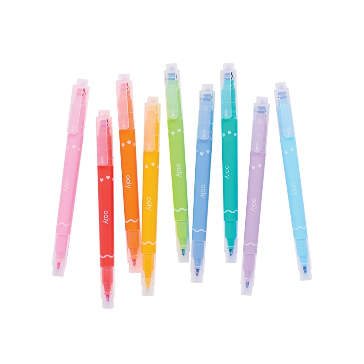 Confetti Stamp Double-Ended Markers - Set of 9