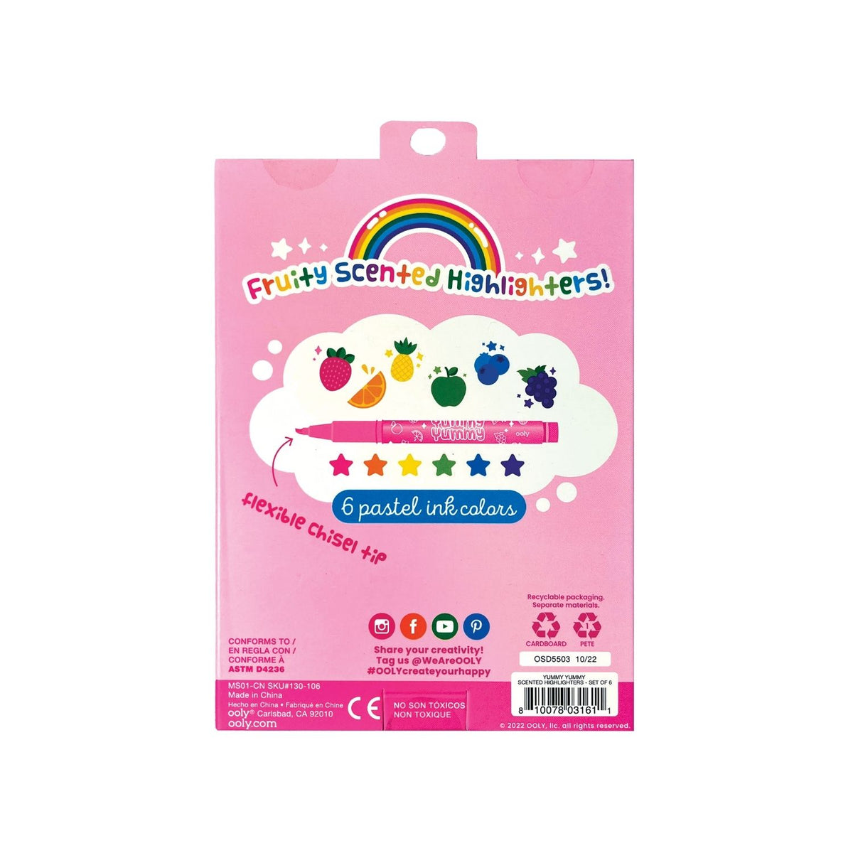 Yummy Yummy Scented Highlighters - Set of 6