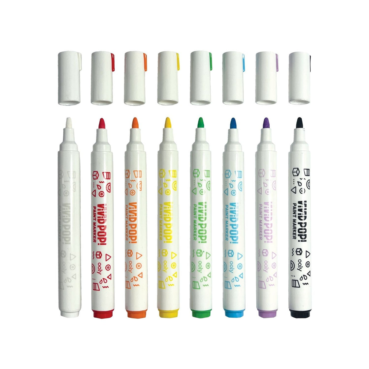 Vivid Pop! Water Based Paint Markers - Set of 8