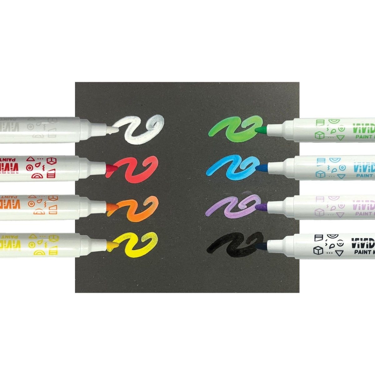 Vivid Pop! Water Based Paint Markers - Set of 8