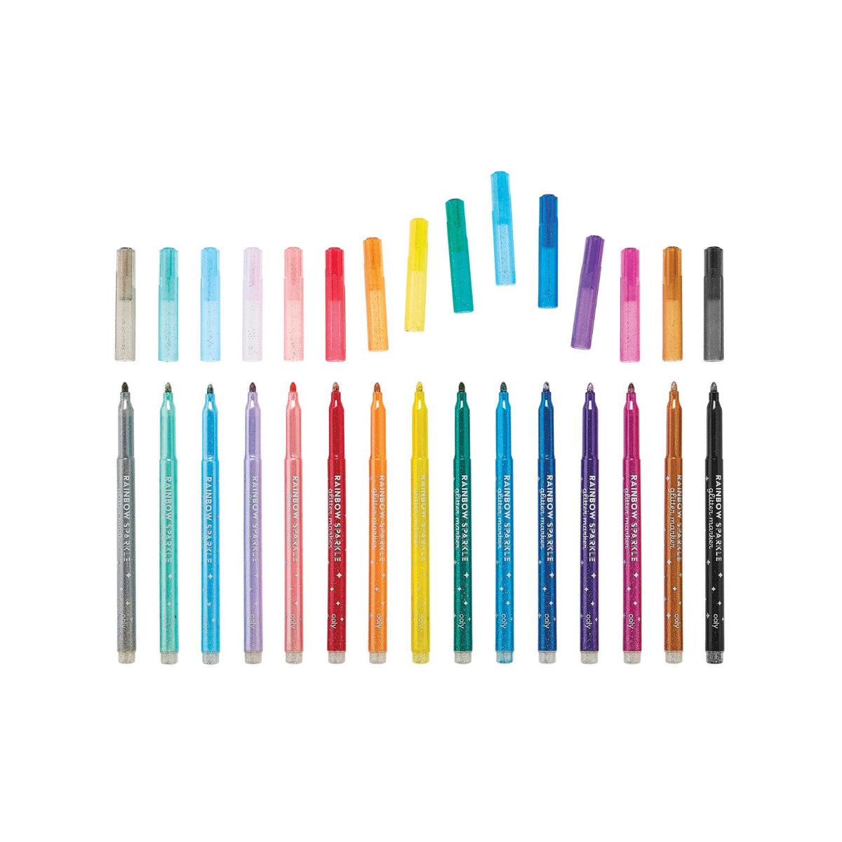 Rainbow Sparkle Glitter Markers - Set of 15