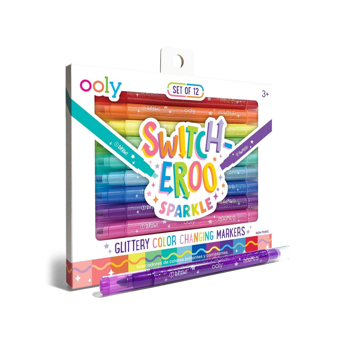 Switch-eroo!: Sparkle Glittery Colour-Changing Markers (Set of 12)