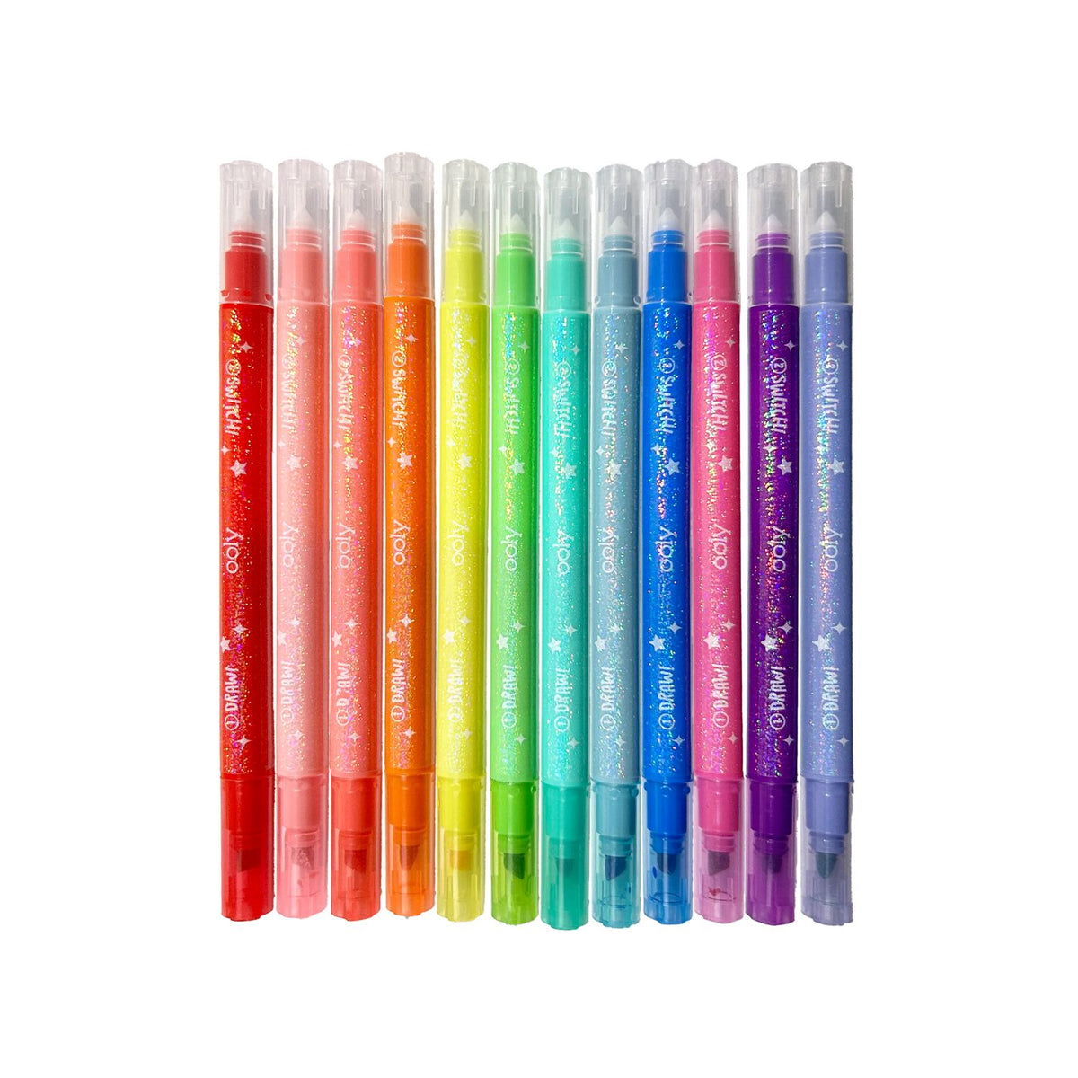 Switch-eroo!: Sparkle Glittery Colour-Changing Markers (Set of 12)