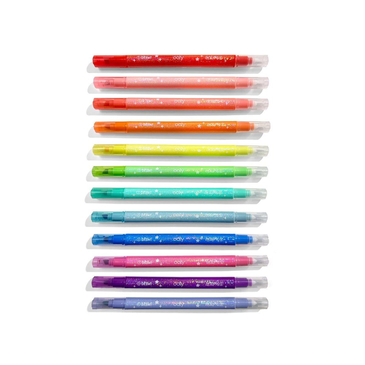 Switch-eroo!: Sparkle Glittery Colour-Changing Markers (Set of 12)