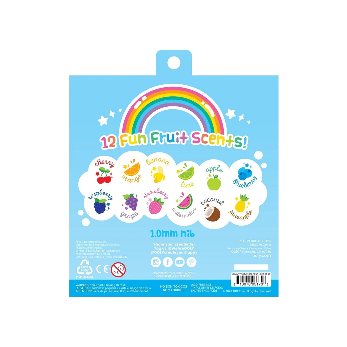 Yummy Yummy Scented Glitter Gel Pens - Set of 12
