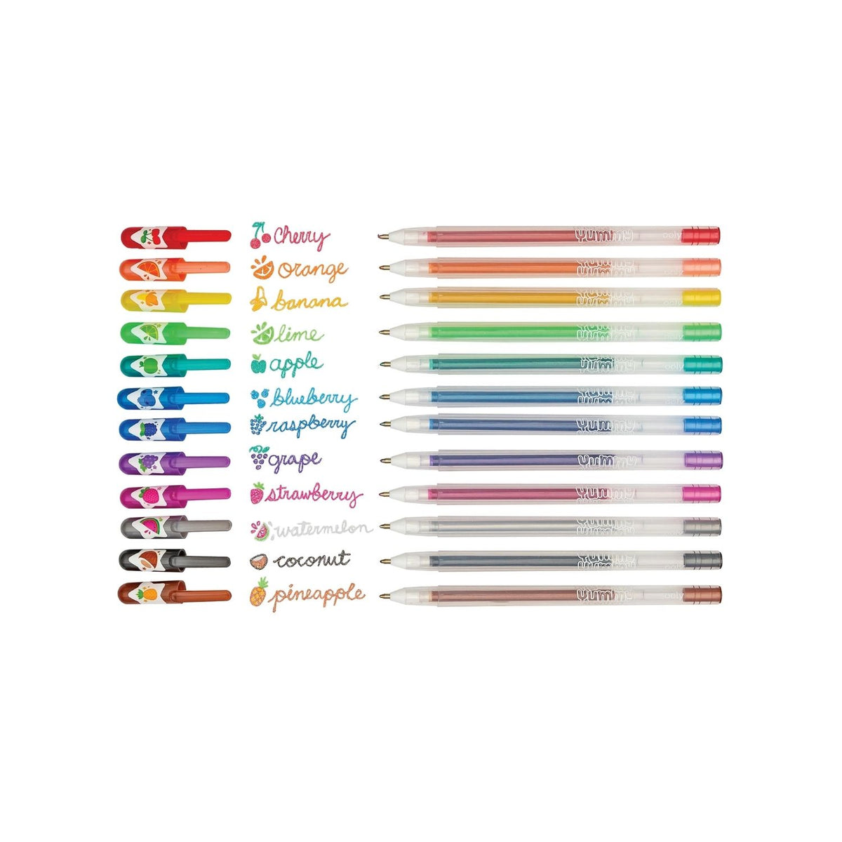 Yummy Yummy Scented Glitter Gel Pens - Set of 12