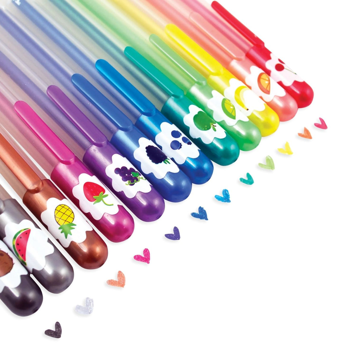 Yummy Yummy Scented Glitter Gel Pens - Set of 12