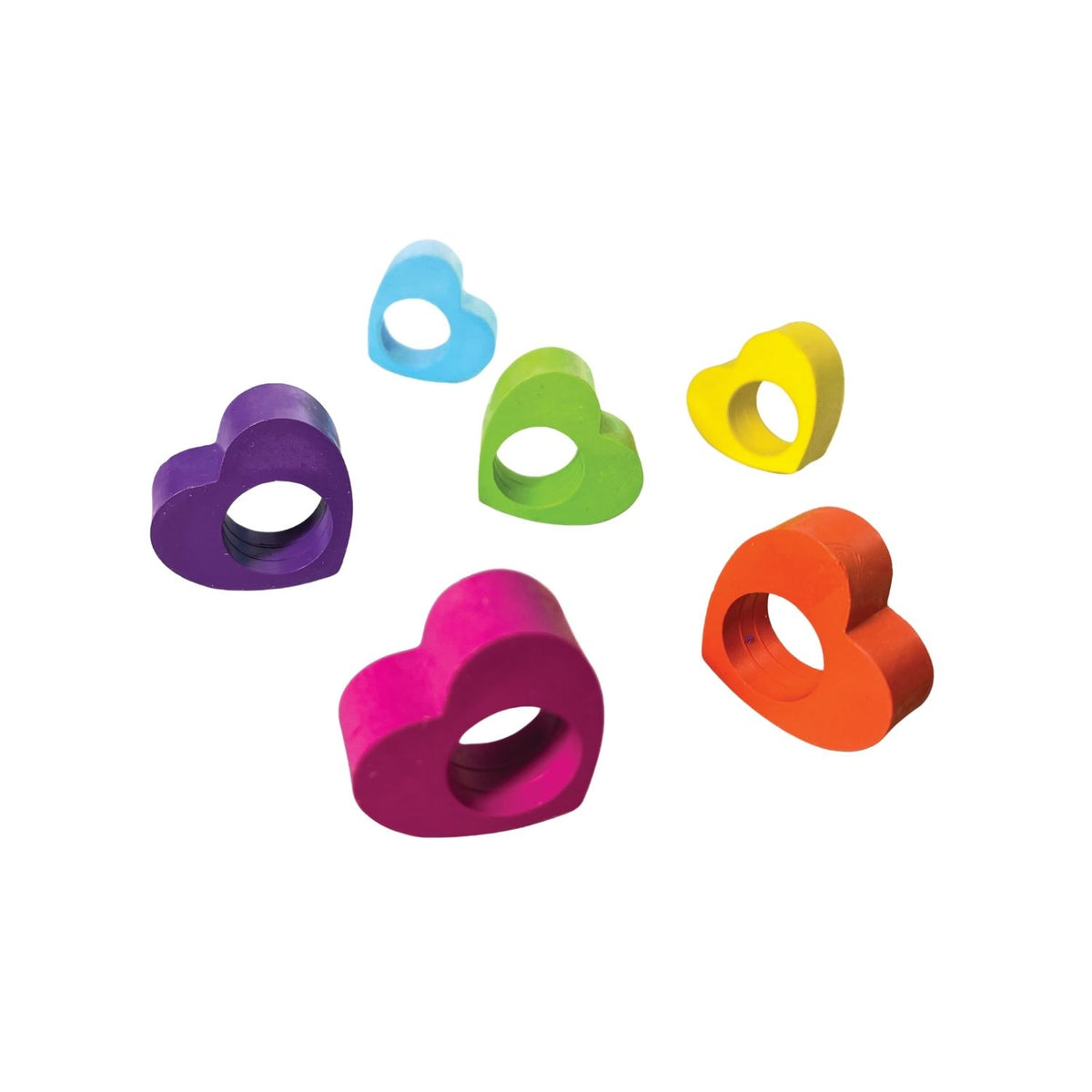 Heart Ring Crayons - Set of 6