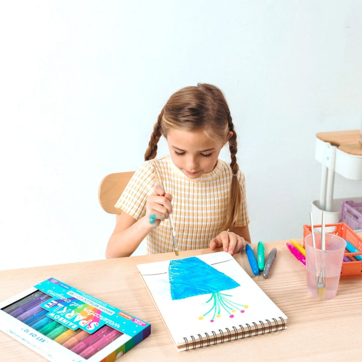 Rainbow Sparkle Watercolour Gel Crayons - Set of 12