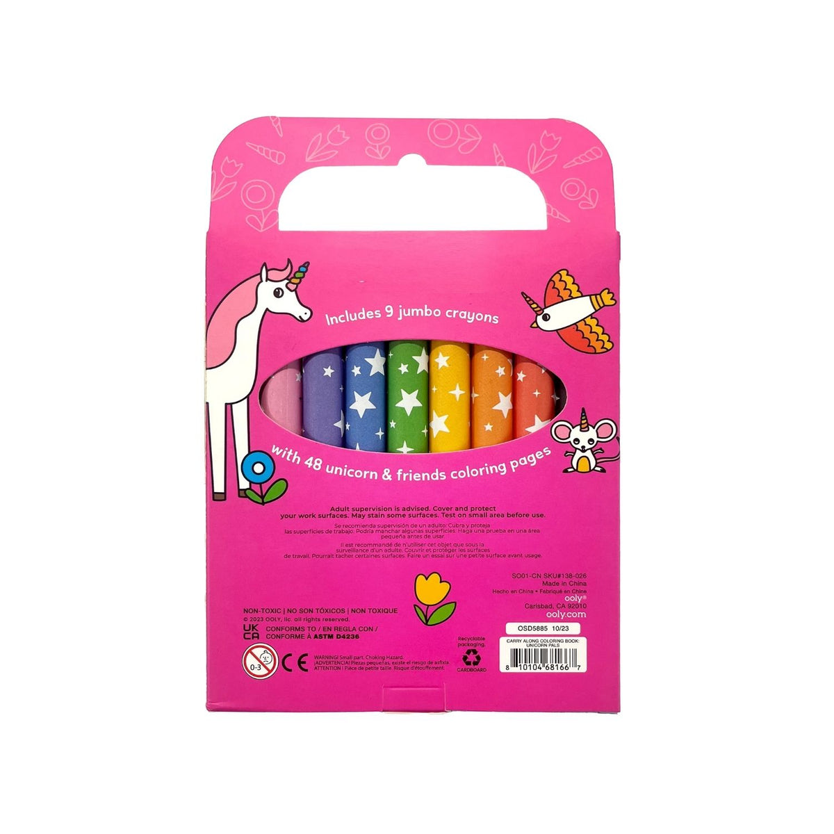 Carry Along Colouring Book &amp; Crayon Set - Unicorn Pals