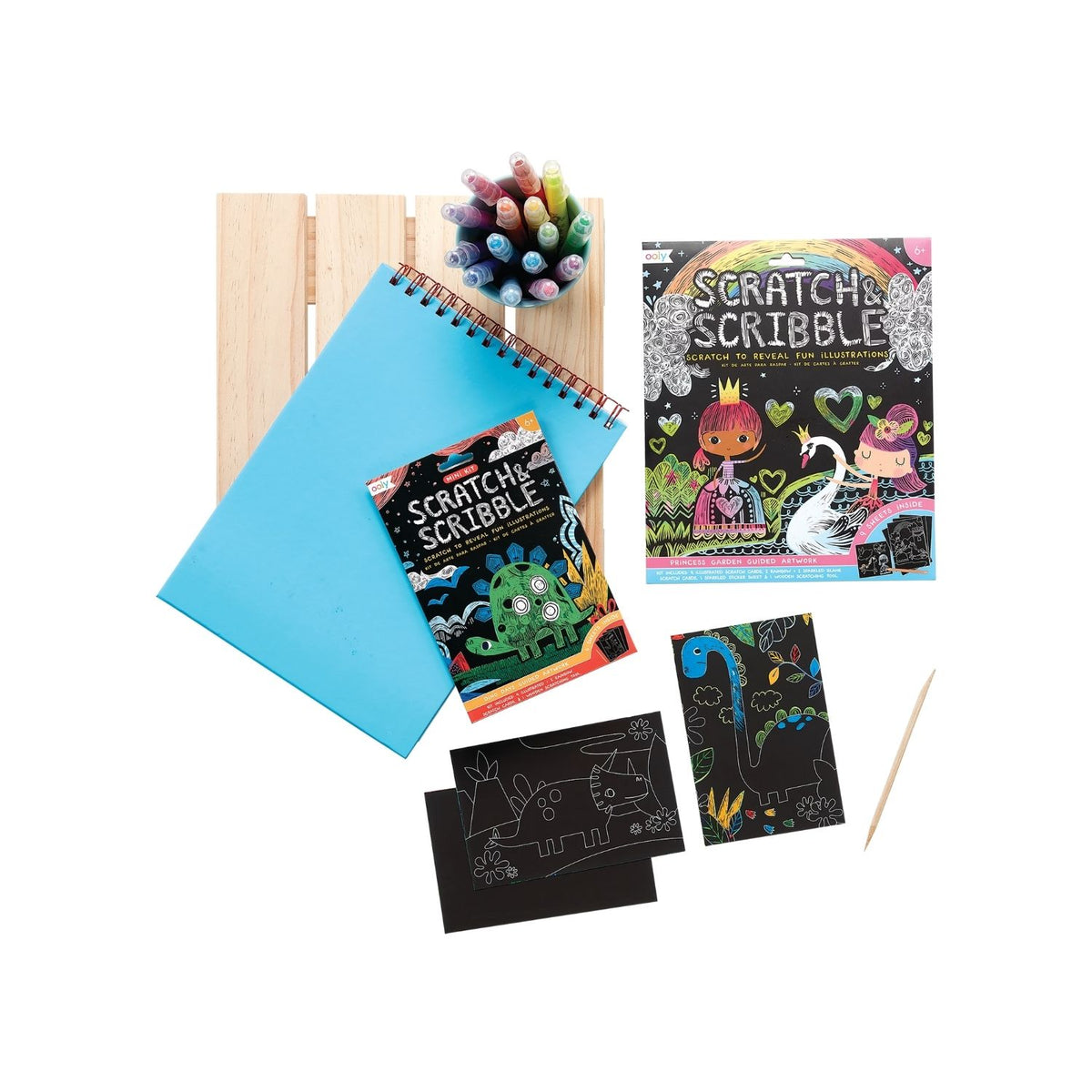Mini Scratch &amp; Scribble Art Kit - Dino Days