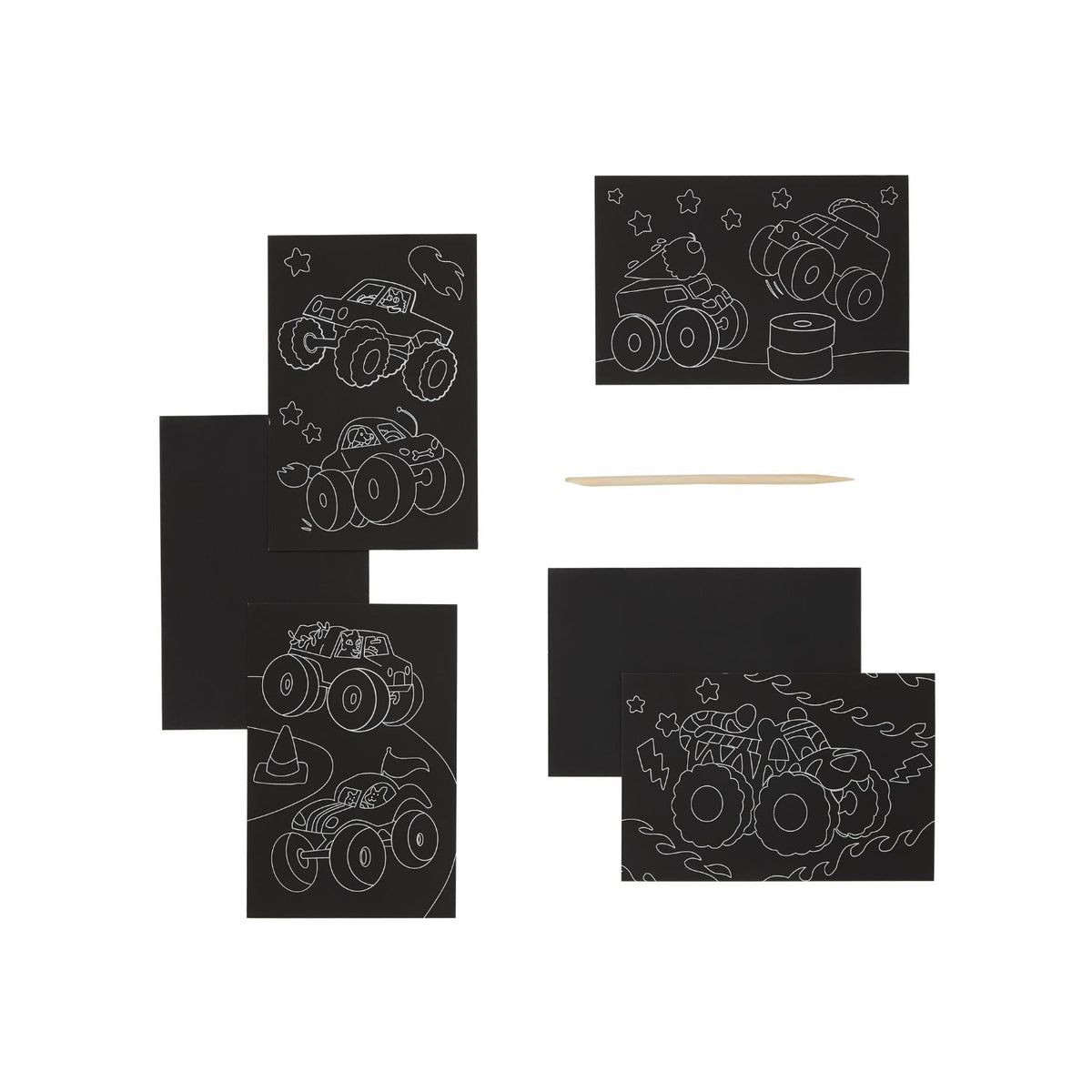 Mini Scratch &amp; Scribble Art Kit - Monster Truck