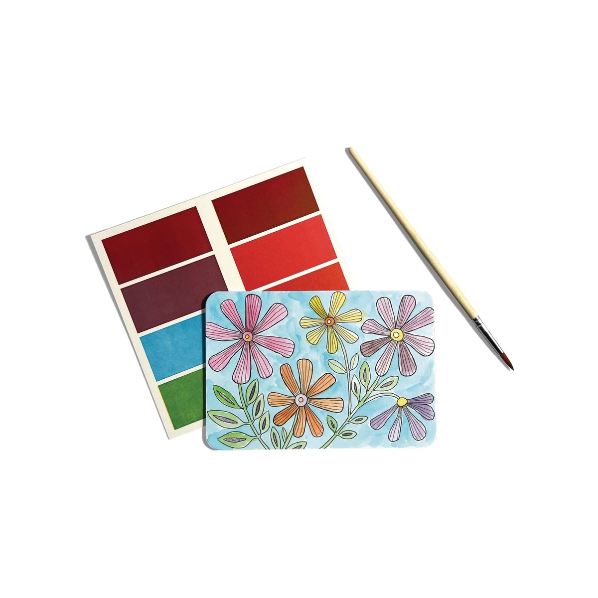 Scenic Hues DIY Watercolour Art Kit - Flowers &amp; Gardens