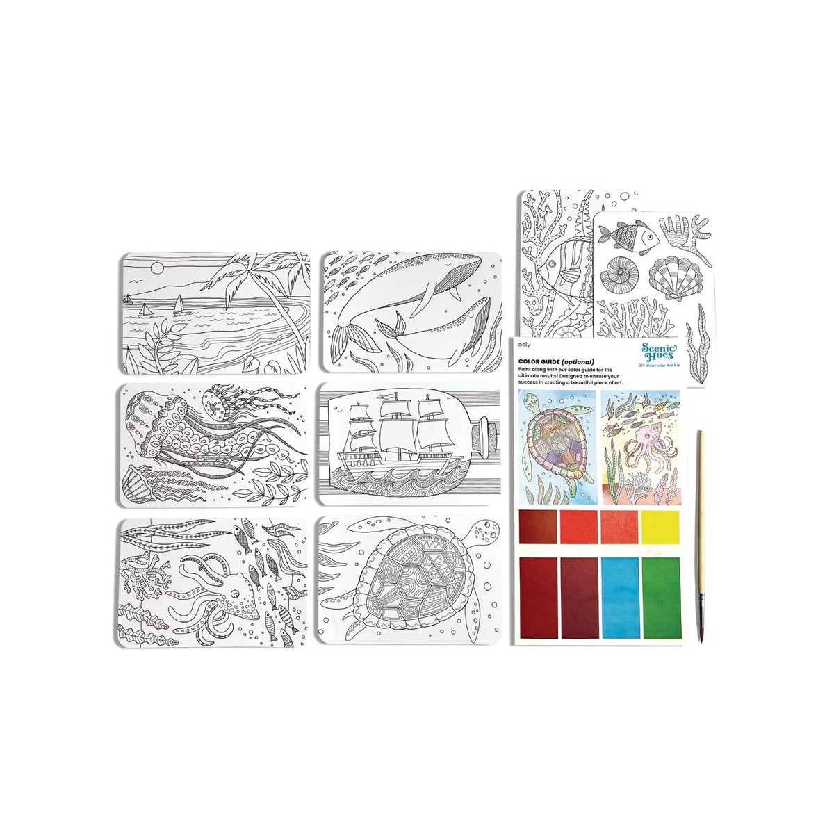 Scenic Hues DIY Watercolour Art Kit - Ocean Paradise