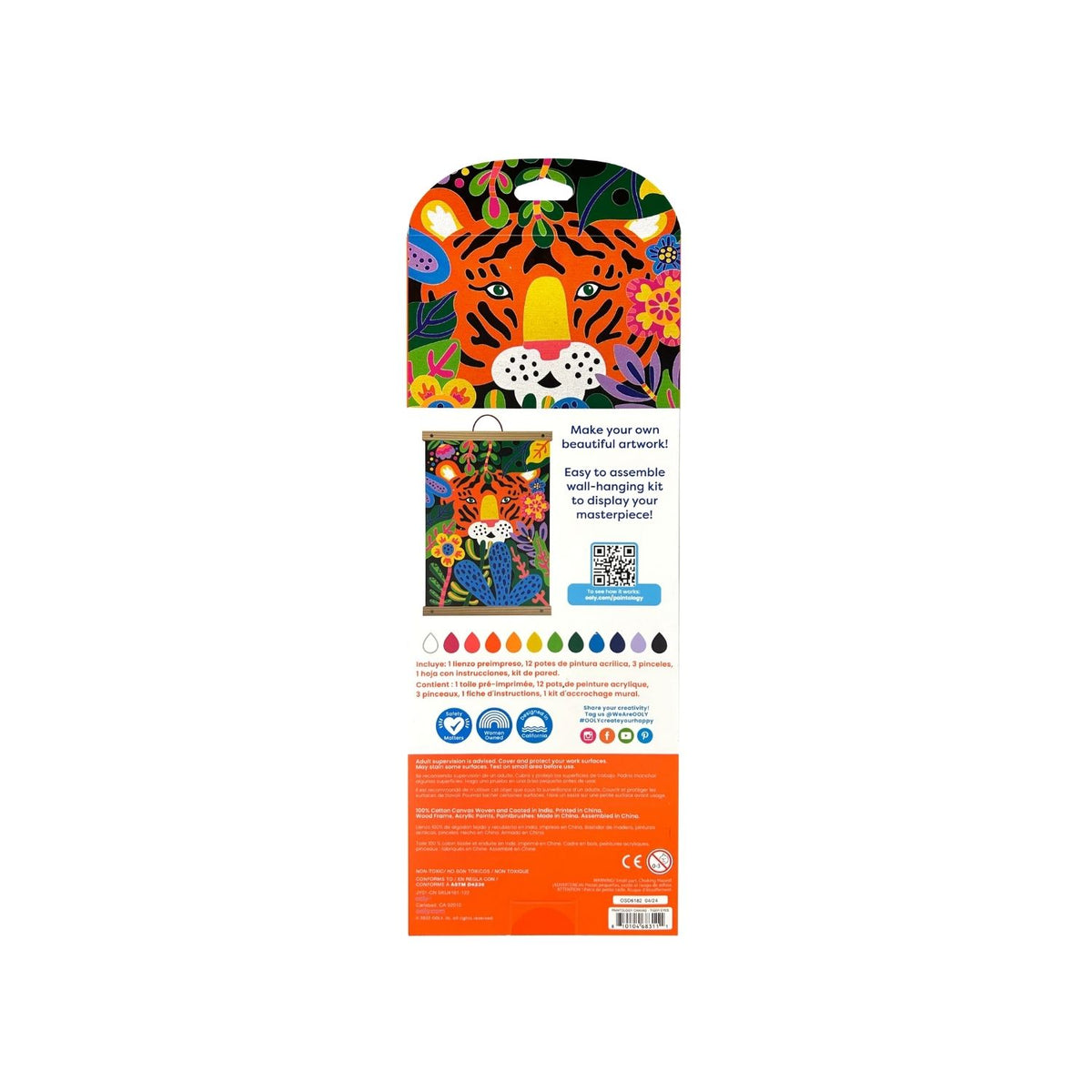 Paintology Paint-By-Number Canvas Kit - Tiger Eyes