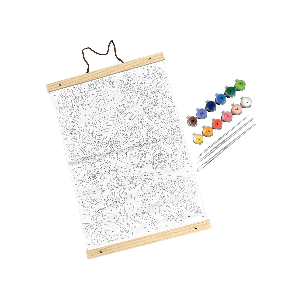 Paintology Paint-By-Number Canvas Kit - Blue Birds