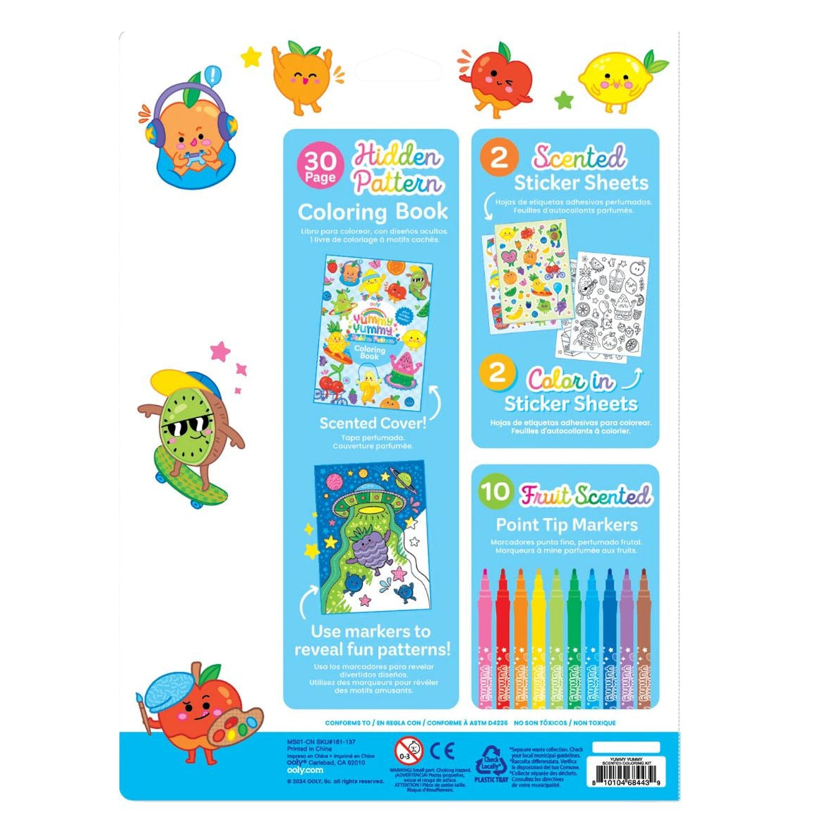 Keep kids creative with this non-toxic scented colouring kit. Featuring hidden patterns and fruity scents, it is the perfect travel companion for ages four plus.