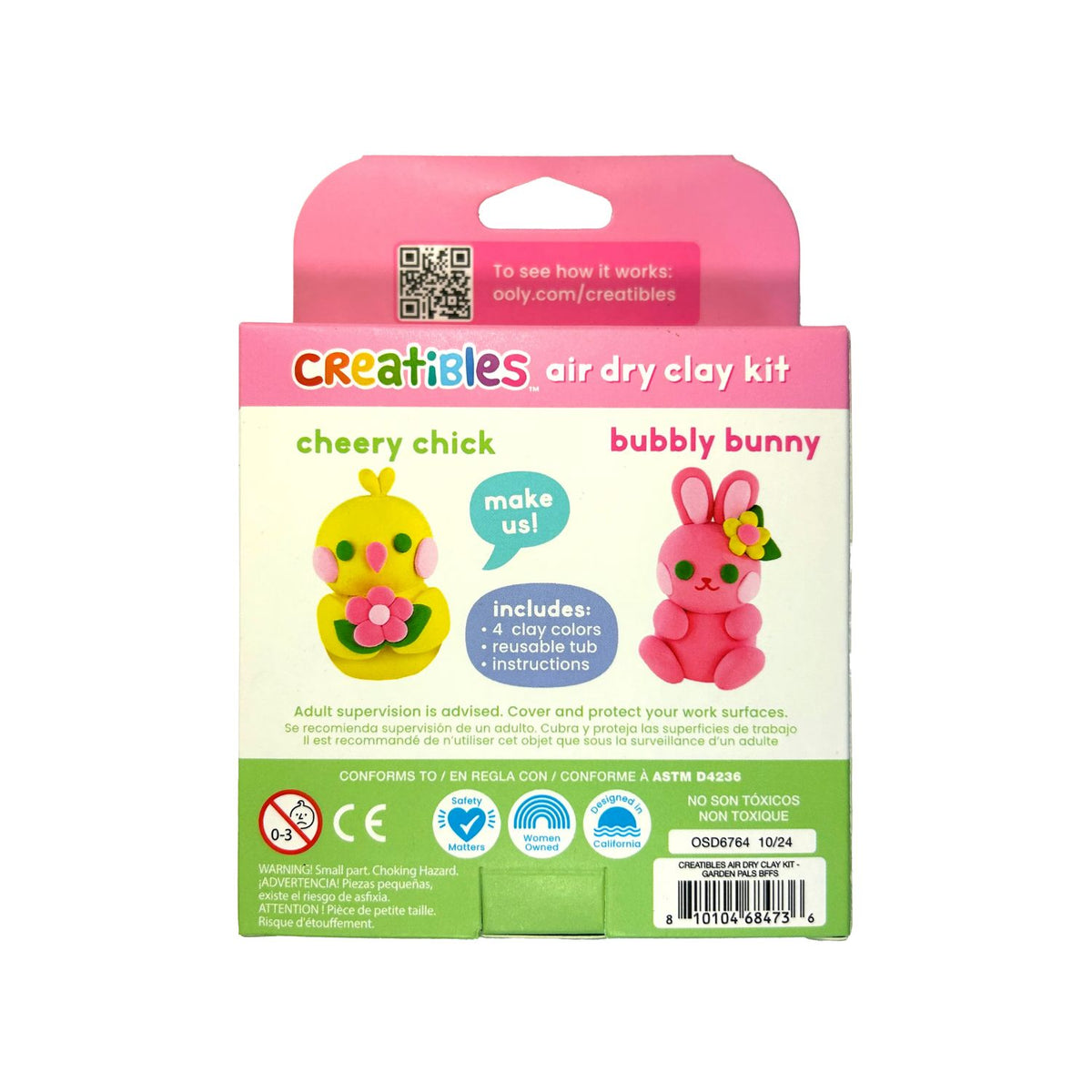 Creatibles Mini Air Dry Clay - Garden Pals