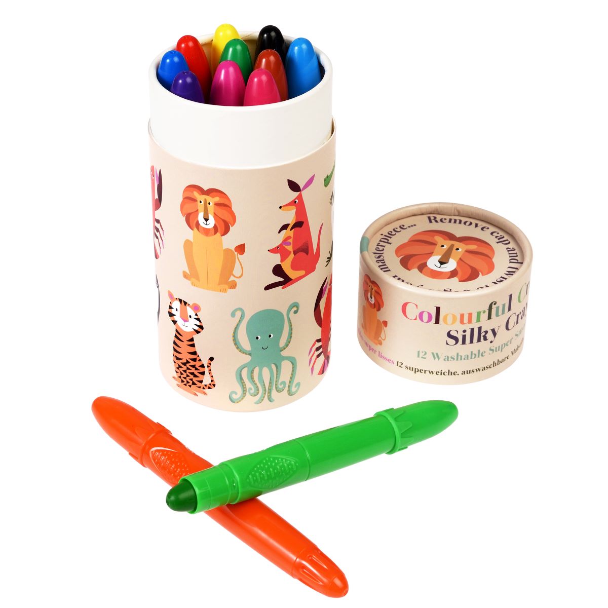 Colourful Creatures Silky Crayons (set of 12)