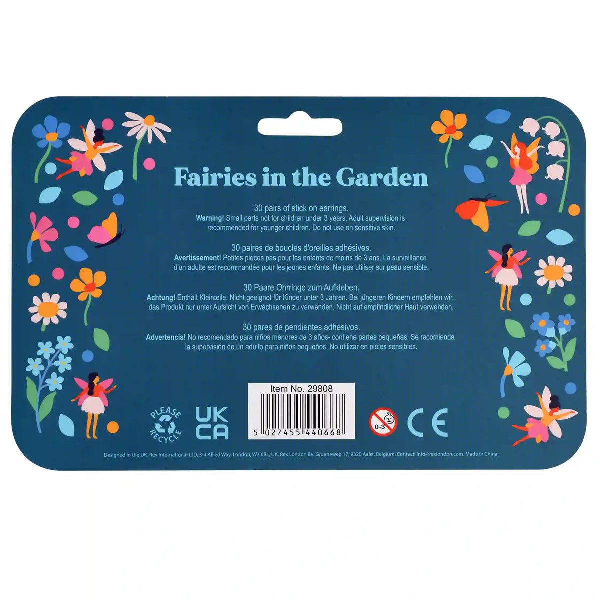 Fairies in the Garden - Stick on Earrings