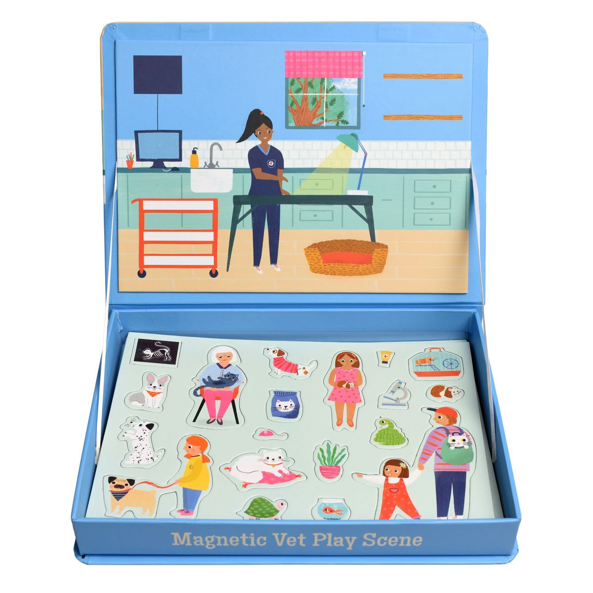 Magnetic vet play scene set (75 pieces)