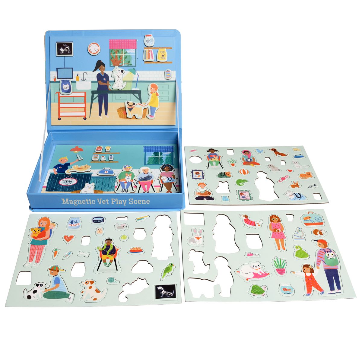 Magnetic vet play scene set (75 pieces)