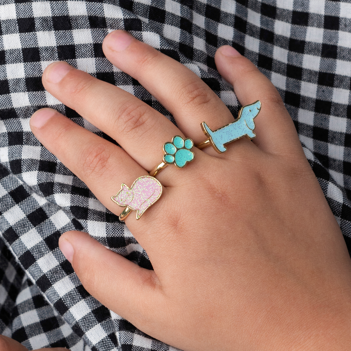 Glitter Rings (Set Of 3) - Dog &amp; Cat