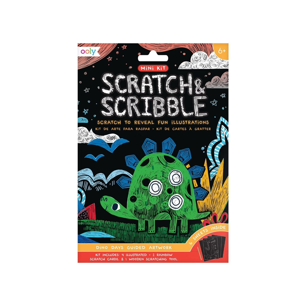 Mini Scratch &amp; Scribble Art Kit - Dino Days
