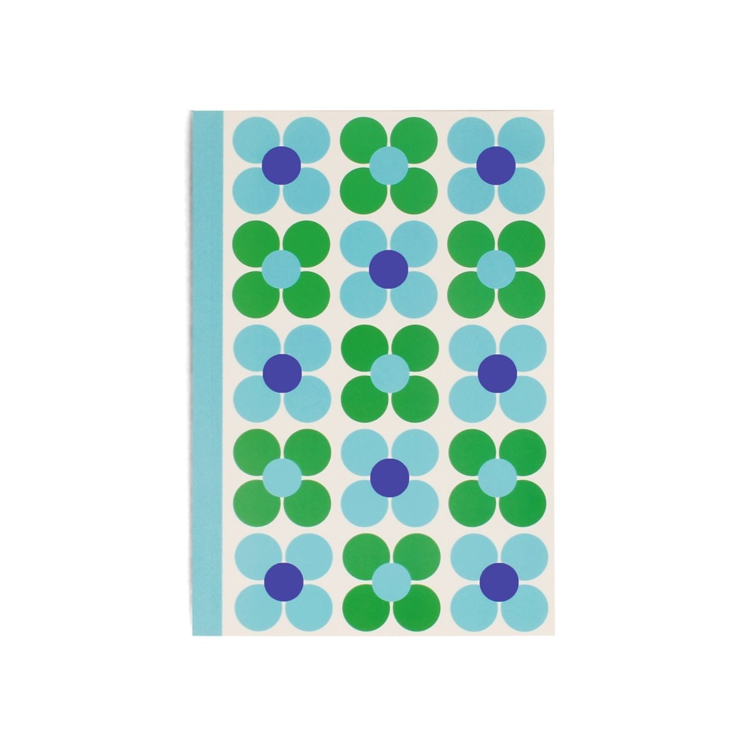 A5 Notebook with Blue And Green Daisy print