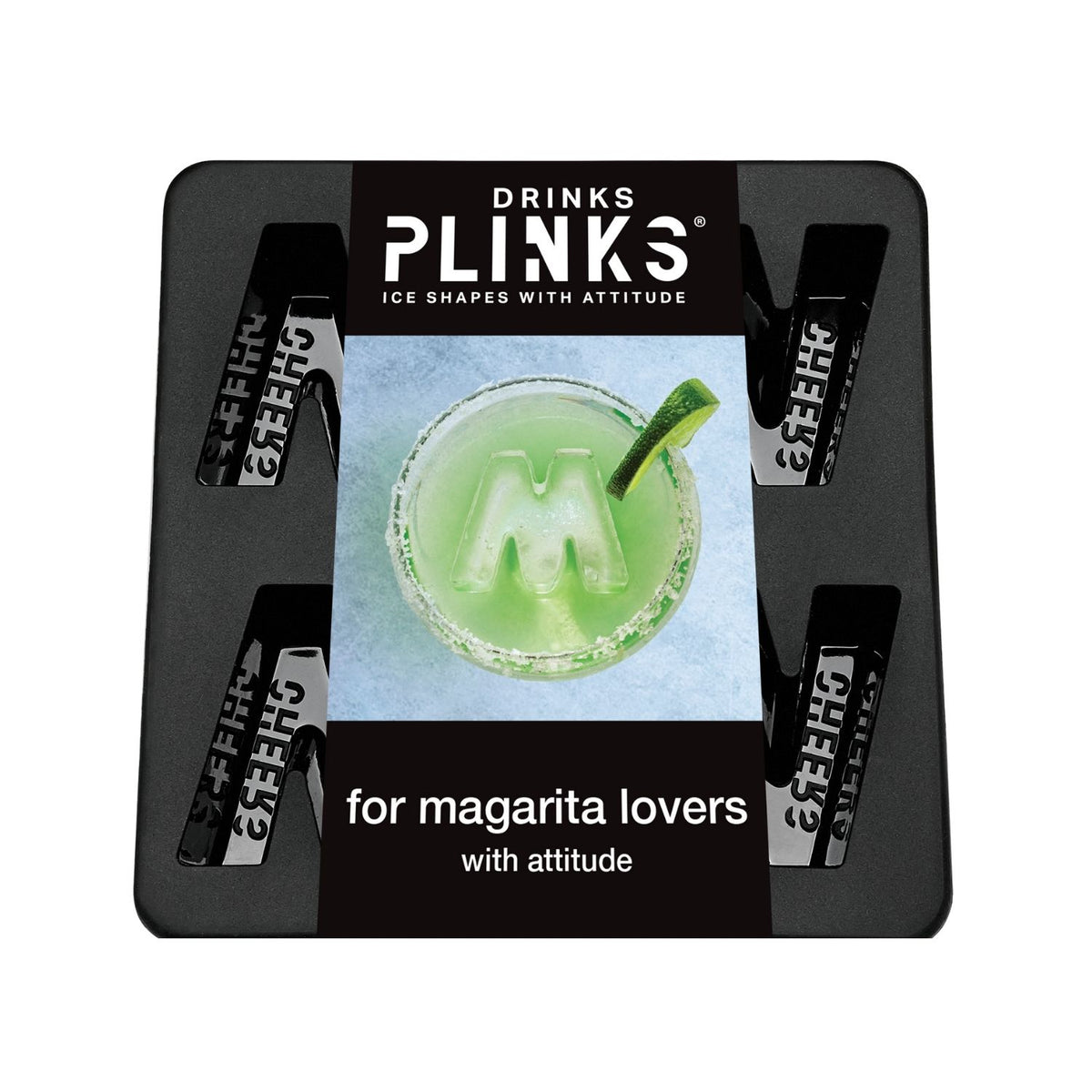 Close-up of an M shaped ice mould designed for both freezing and baking, featuring high-quality, BPA-free food-grade silicone.