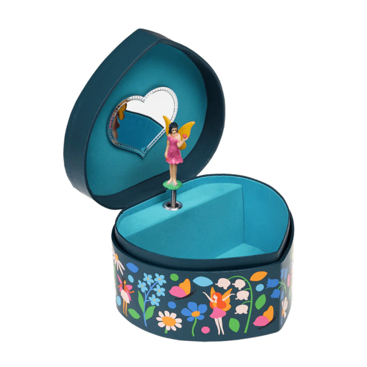 Fairies in the Garden - Heart Musical Jewellery Box