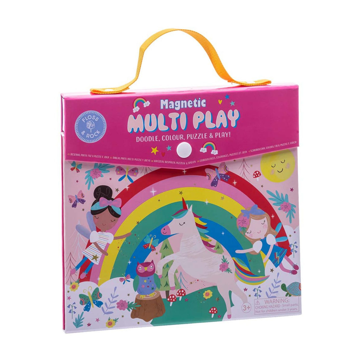 Ditch the screens with this eco-friendly kids' magnetic doodle and fairy puzzle. Featuring 4 dry-wipe markers and pop-out magnetic pieces that stay in place, it’s designed for endless, tidy play.