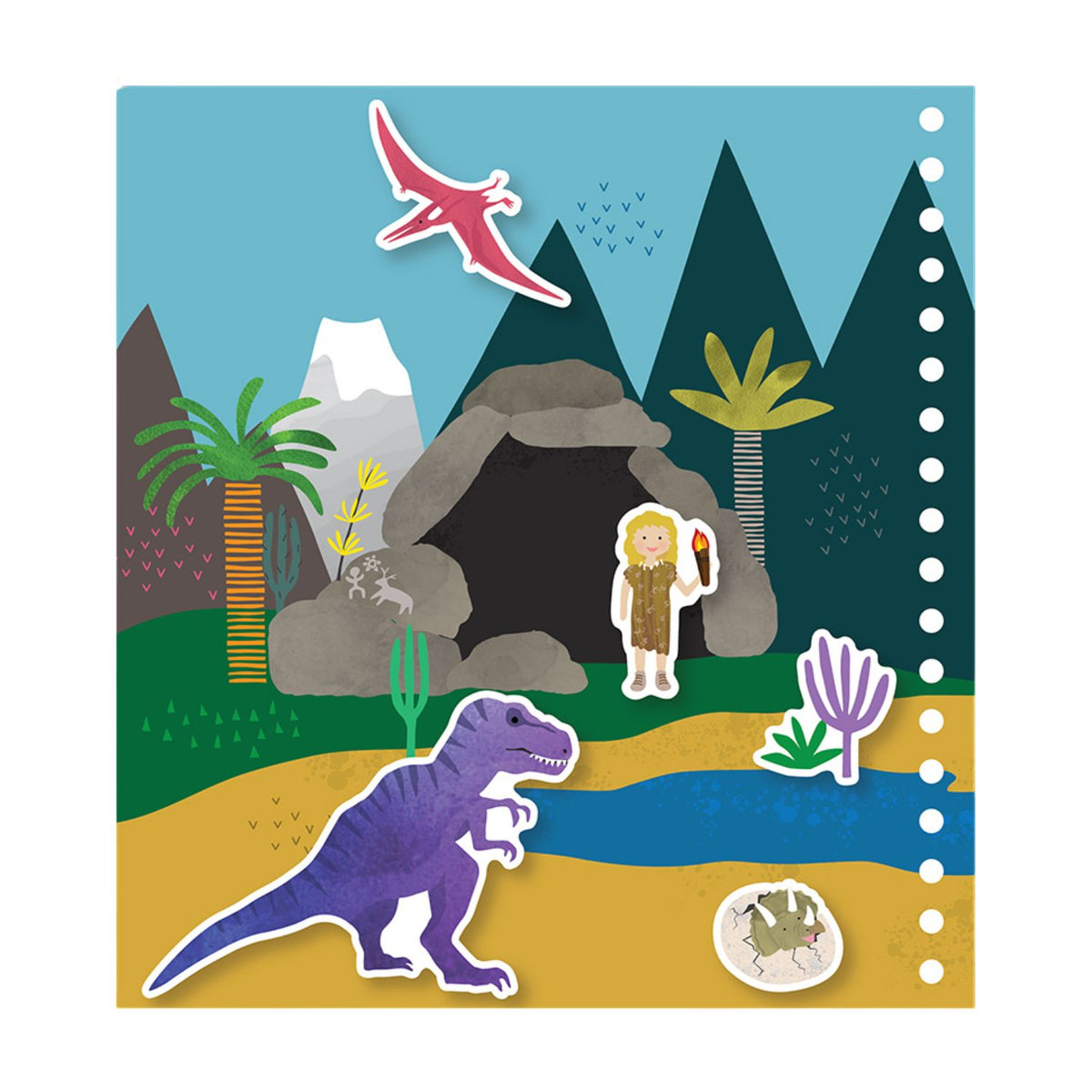 Children's activity with dinosaur illustrations from the magic multiplay