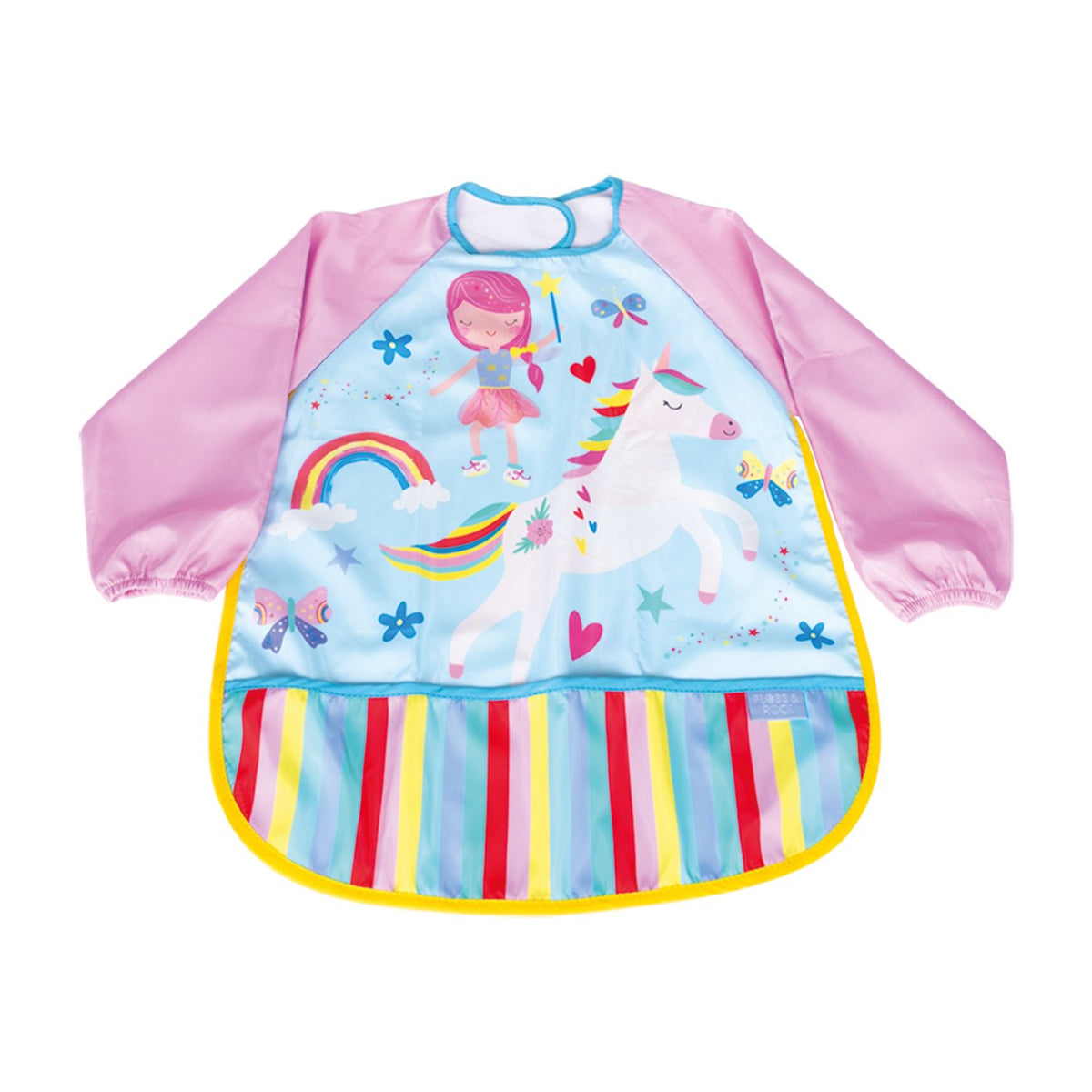 Children's apron with unicorn and rainbow fairy design 