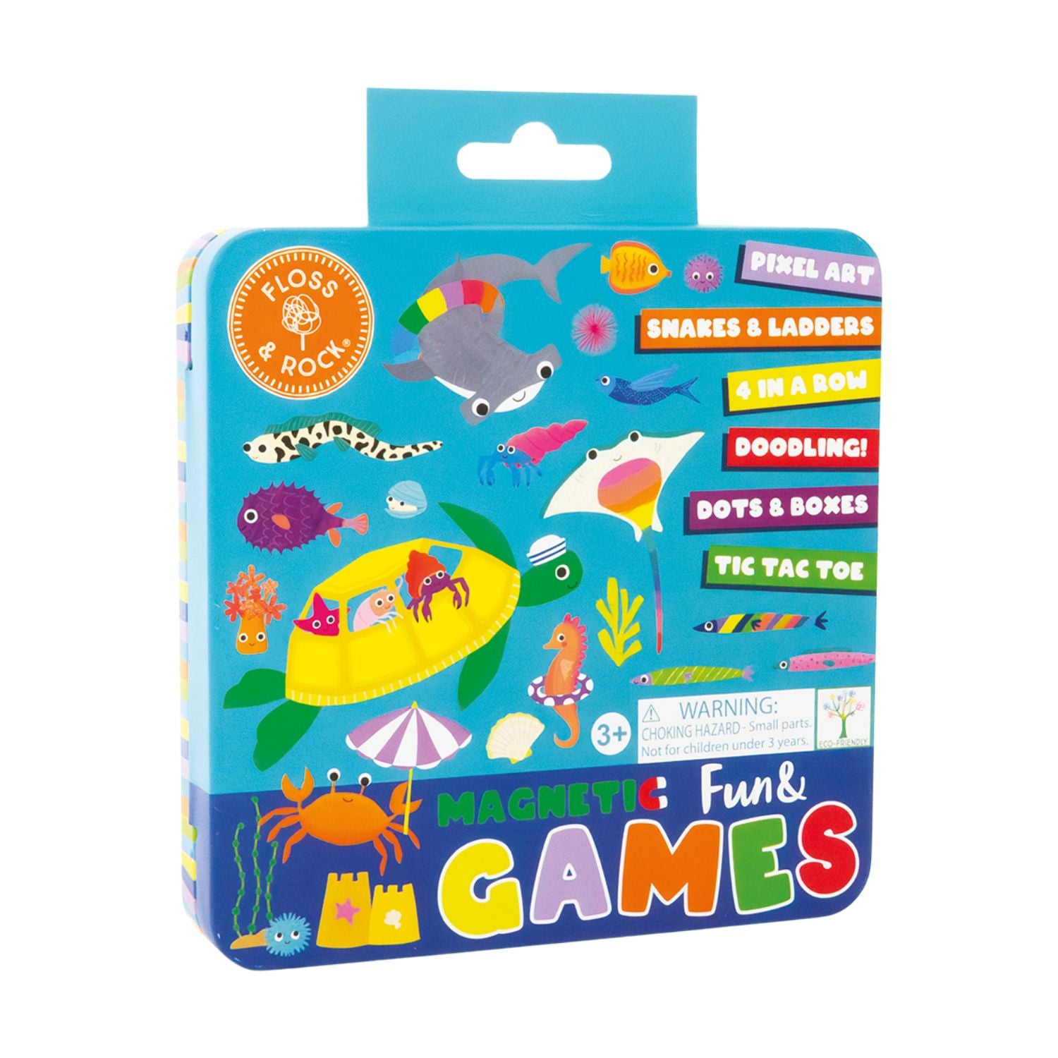 Packaging of magnetic fun games with colorful illustrations 