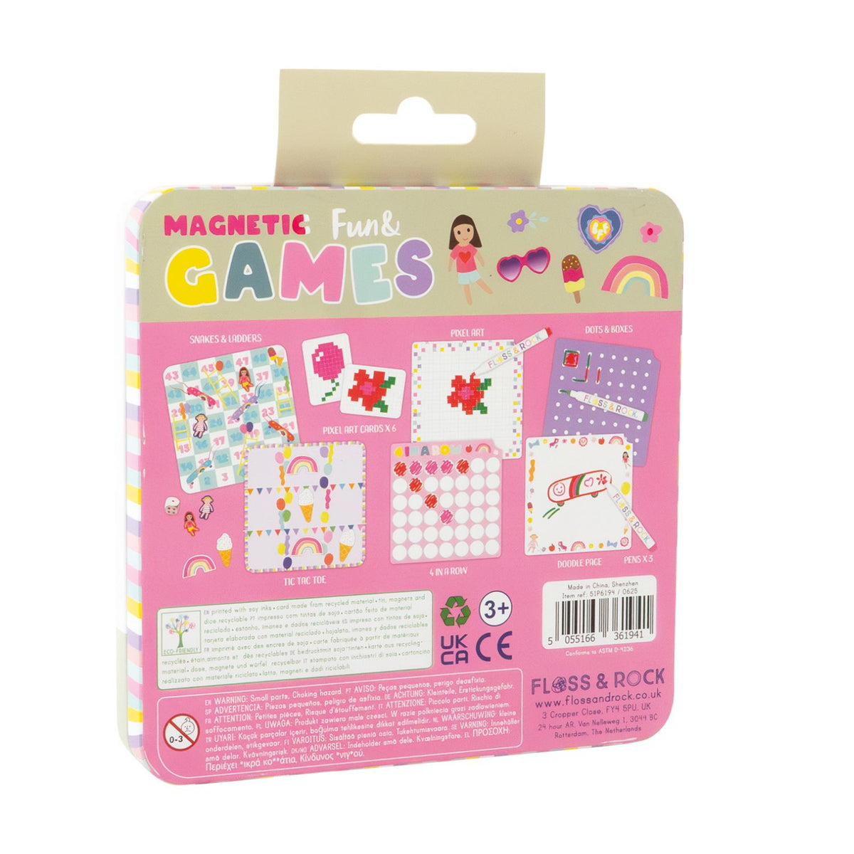 Packaging of magnetic fun games with colorful designs 