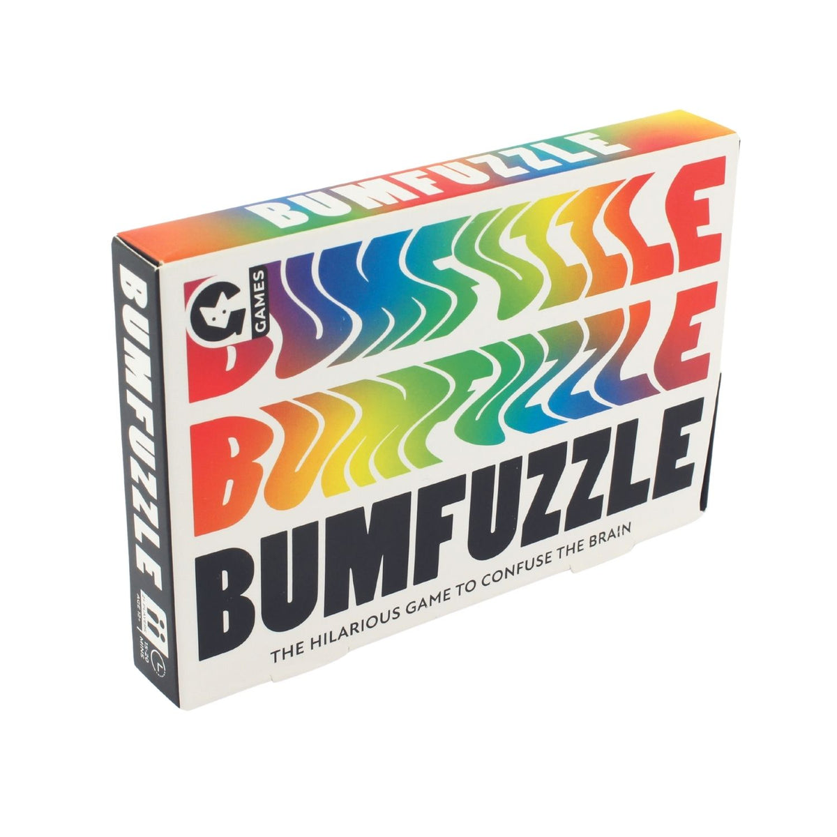 Box of Bumfuzzle game with colorful text
