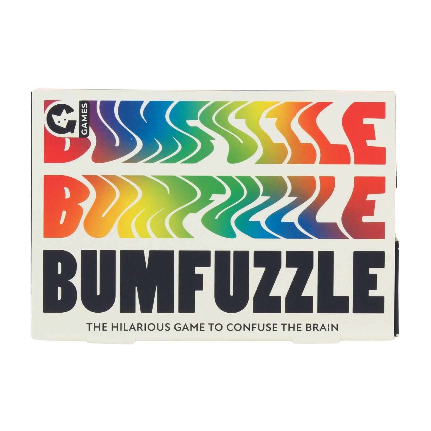 Box of Bumfuzzle game with colorful text 
