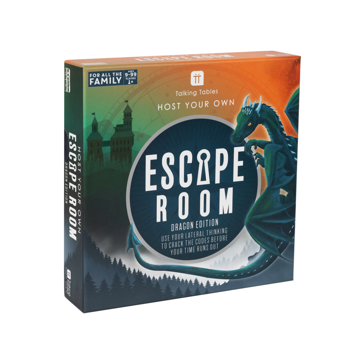 Escape Room dragon edition board game box on a white background