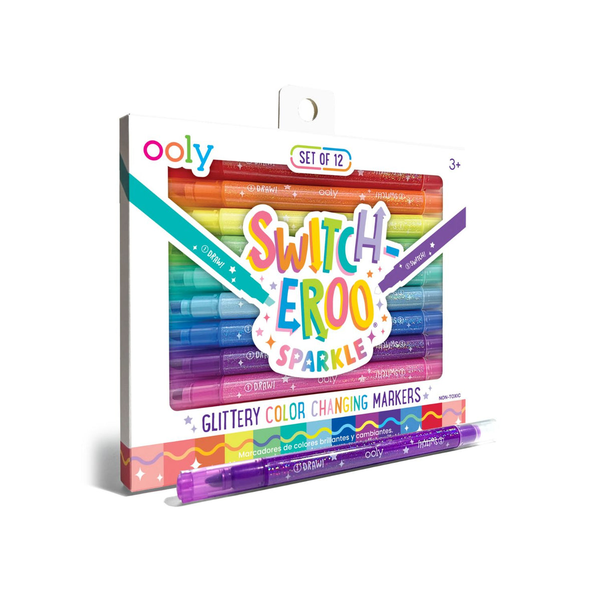 Ooly - Switch-eroo! Sparkle Glitter Colour-Changing Markers (Set of 12)