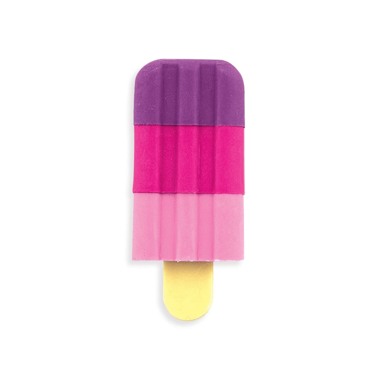 Colorful popsicle eraser close up