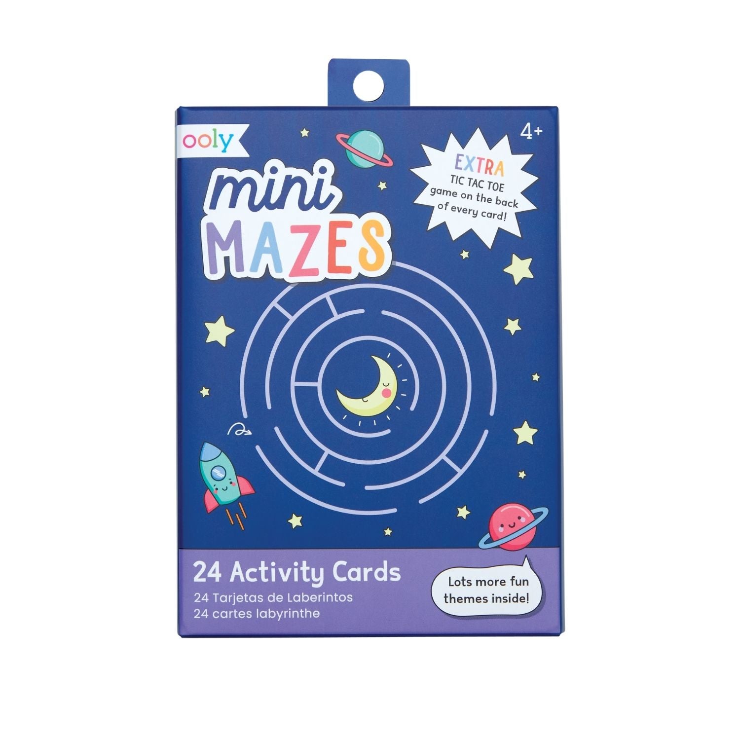 The Maze Activity Card set in its vibrant retail box, showcasing several 6x4 cards with intricate, colourful paths and whimsical illustrations.